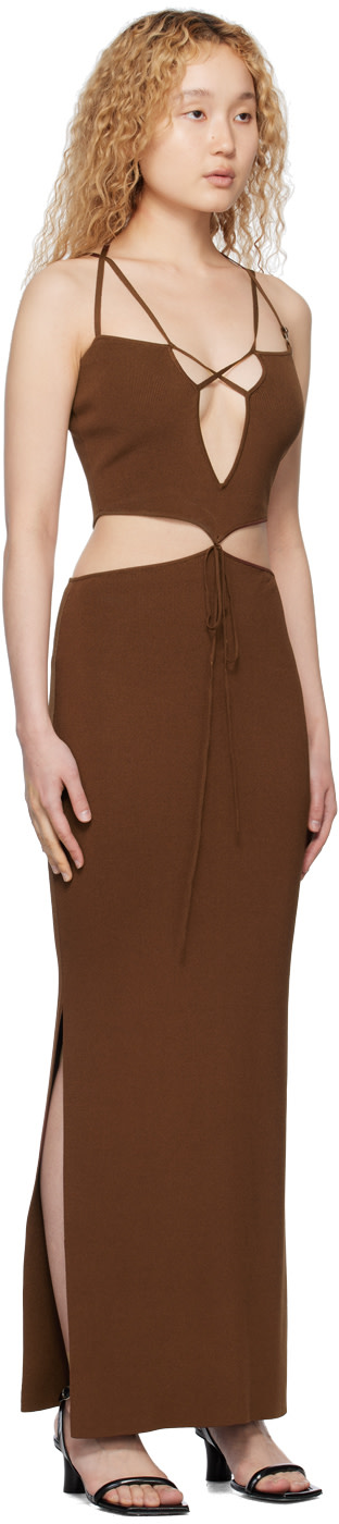 Aya Muse - Robe longue Reis brune