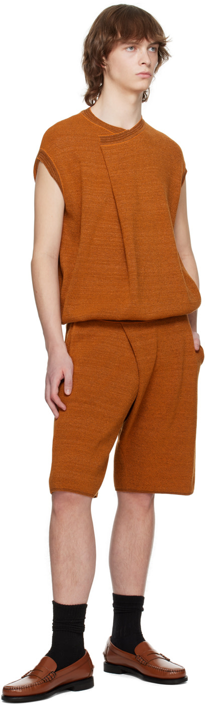 Bianca Saunders - Short orange à pli