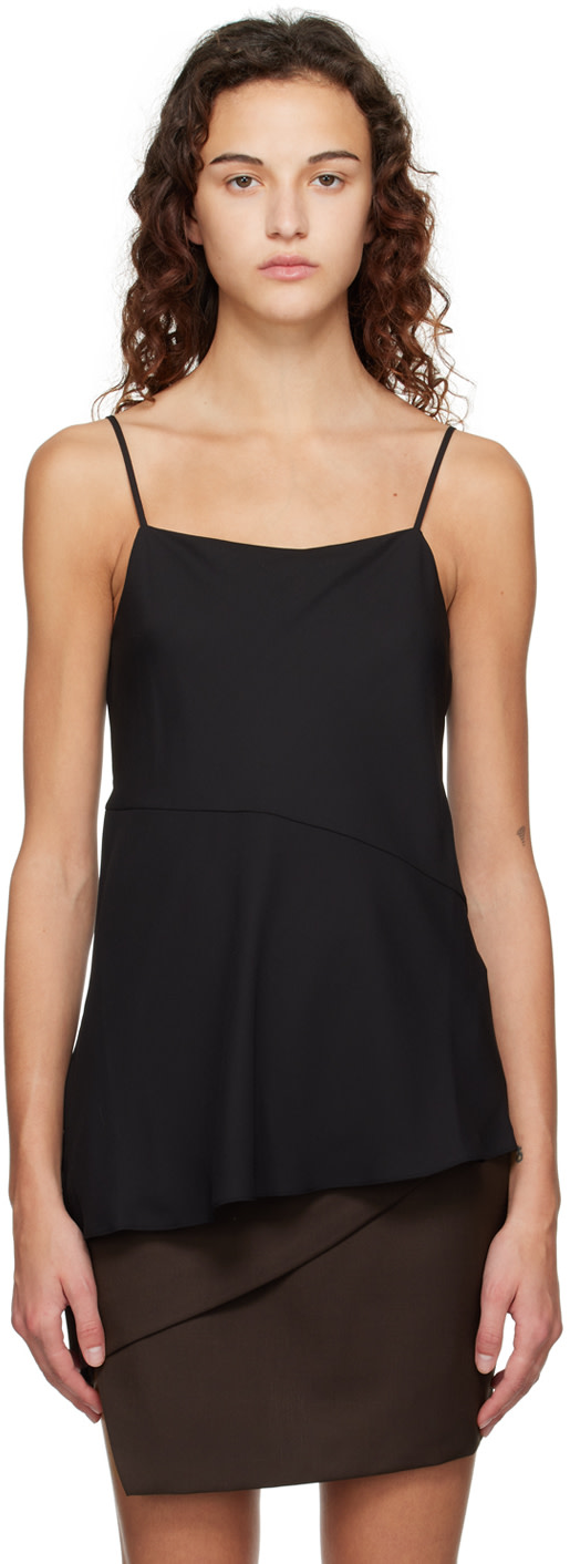 Theory: Black Draped Camisole | SSENSE United Kingdom