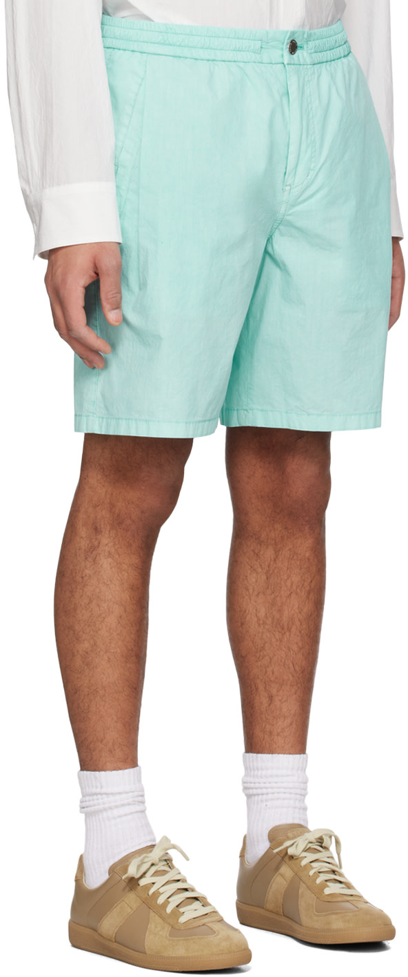 Solid Homme - Short bleu à plis