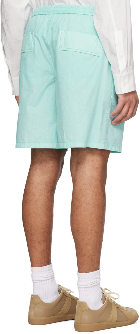 Solid Homme - Short bleu à plis