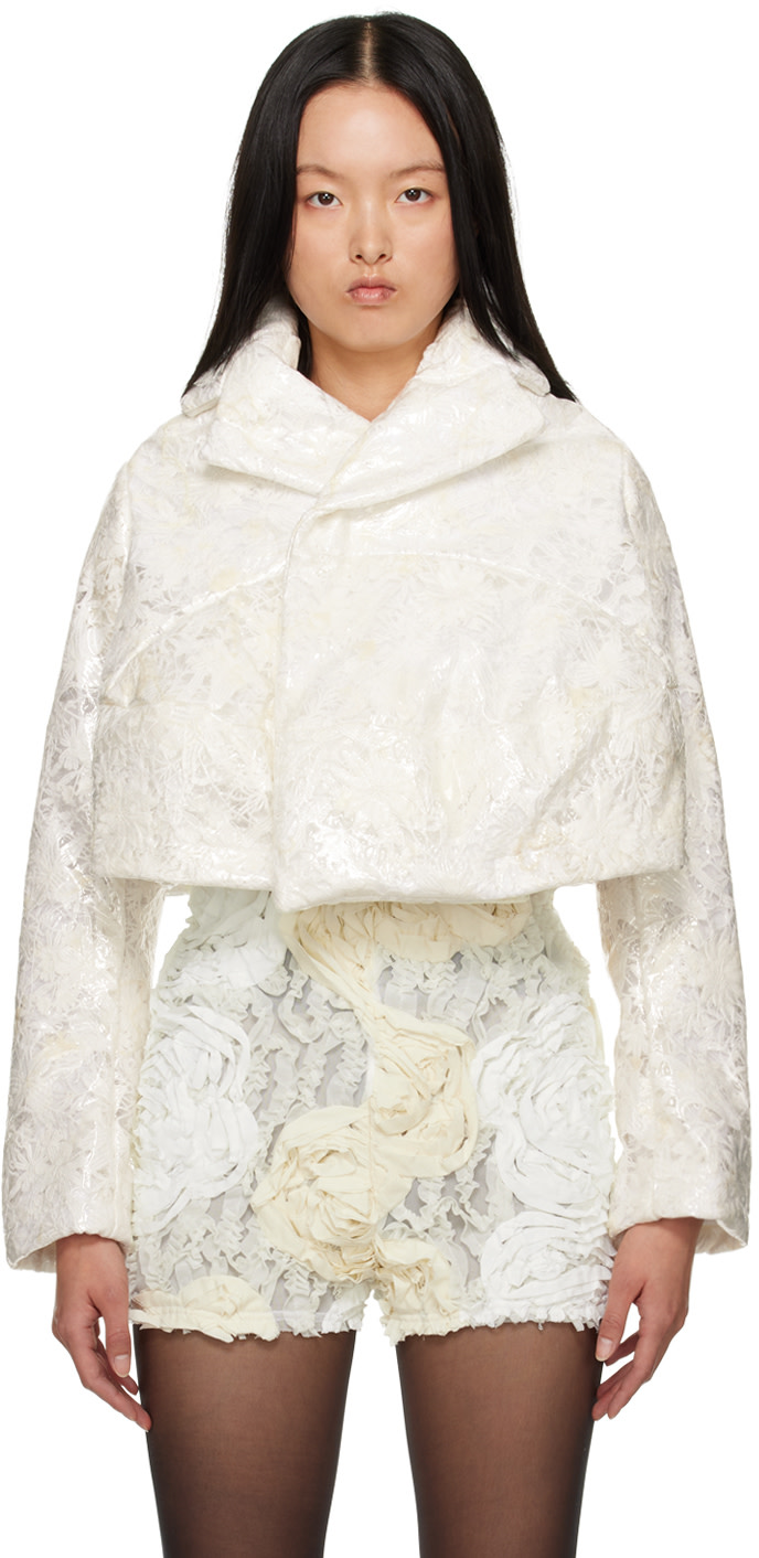 Comme des Garçons - Blouson blanc à revers tailleur