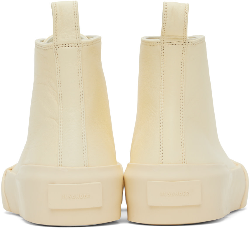 Jil Sander - Baskets montantes blanc cassé