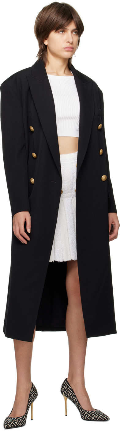 Balmain - Minijupe blanche à plis
