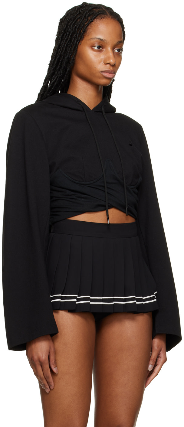 Pushbutton - Pull à capuche noir à baleines