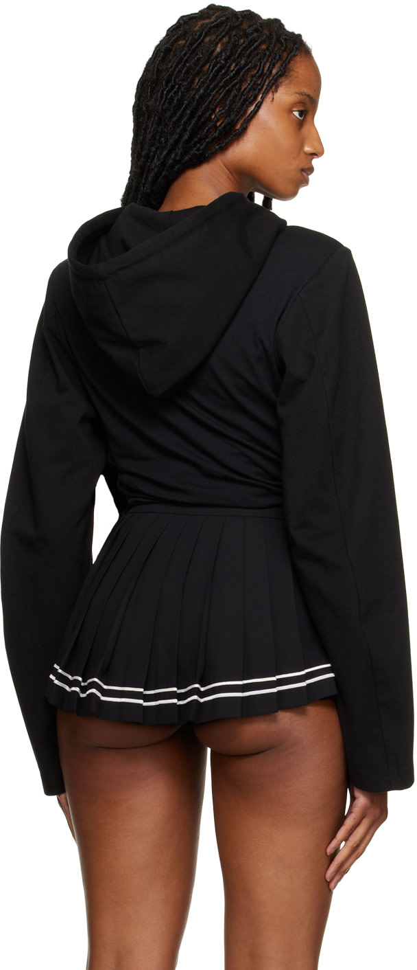 Pushbutton - Pull à capuche noir à baleines