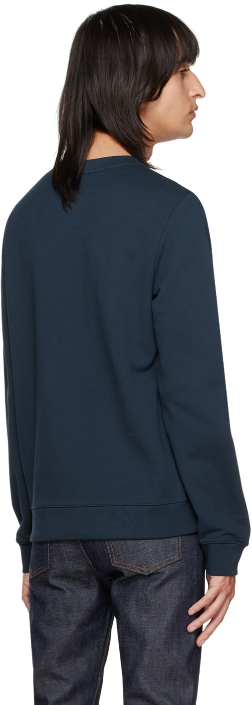 A.P.C. - Pull molletonné Rider bleu marine