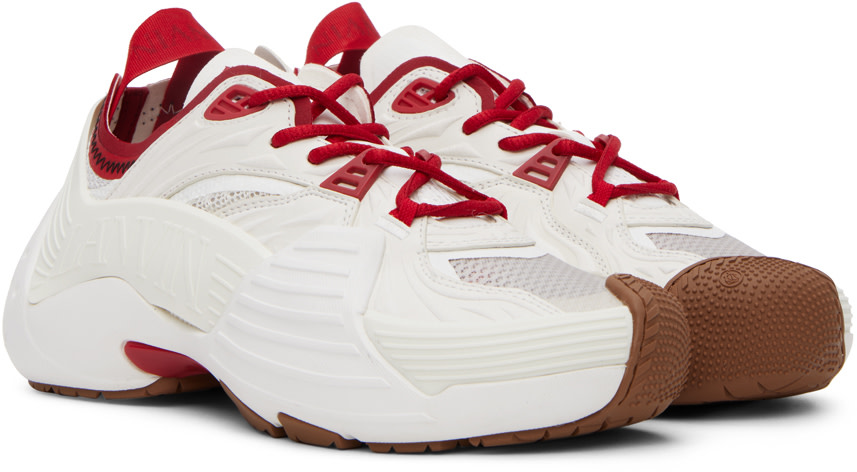 Lanvin: SSENSE Exclusive Red & White Flash-X Sneakers | SSENSE