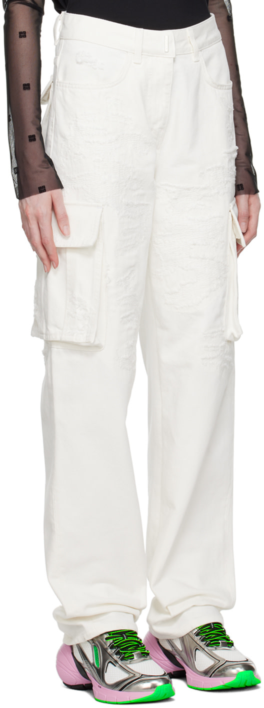 Givenchy - Pantalon cargo surdimensionné blanc