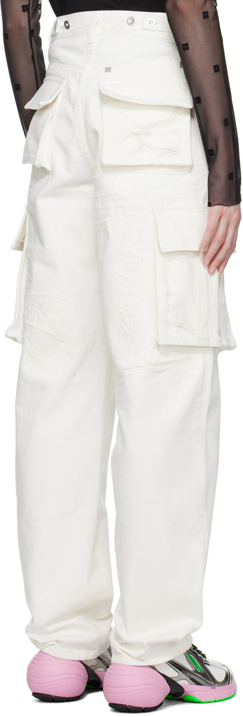 Givenchy - Pantalon cargo surdimensionné blanc