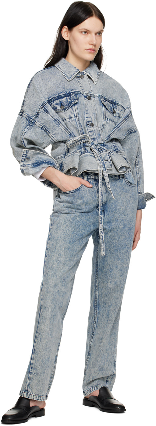 3.1 Phillip Lim: Blue Overdyed Jeans | SSENSE