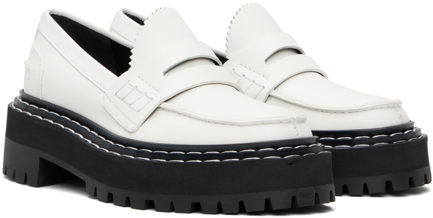 Proenza Schouler: Off-White Lug Sole Platform Loafers | SSENSE