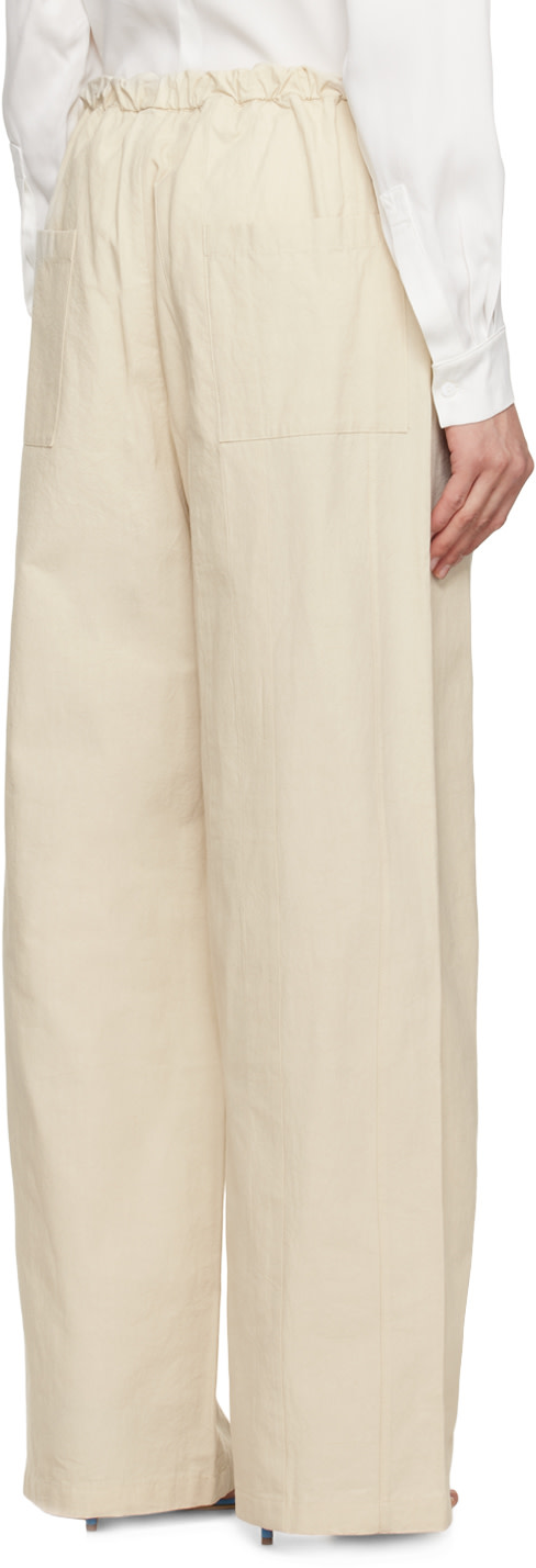 Christopher Esber - Pantalon blanc cassé à panneaux