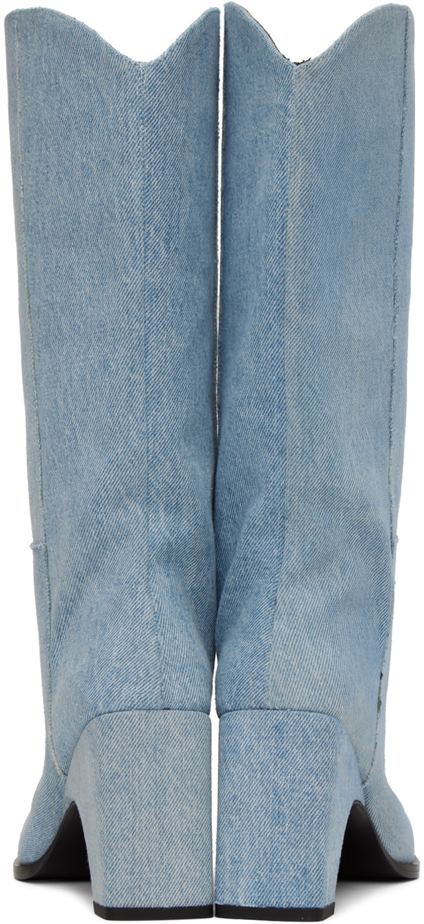 Coperni - Bottes Bridge bleues en denim