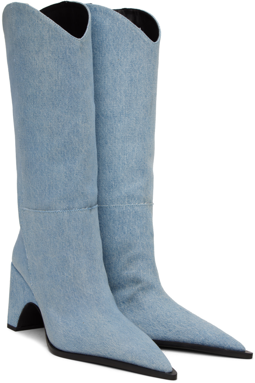 Coperni - Bottes Bridge bleues en denim