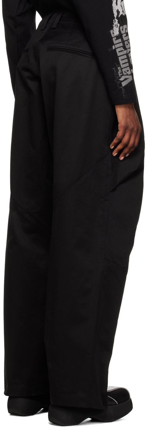 We11done - Pantalon noir à panneaux