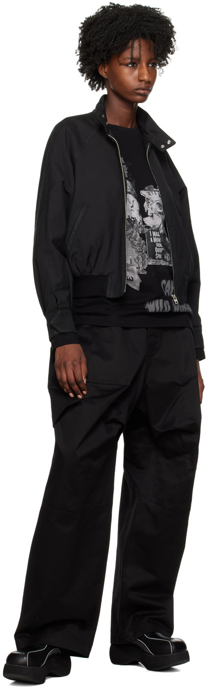 We11done - Pantalon noir à panneaux