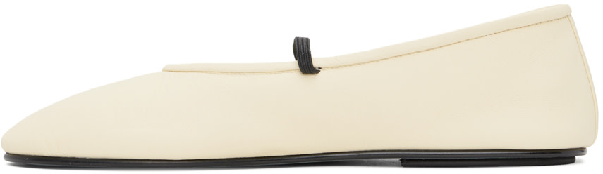The Row - Ballerines blanc cassé à bride élastique