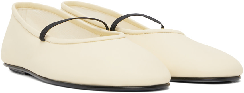 The Row - Ballerines blanc cassé à bride élastique
