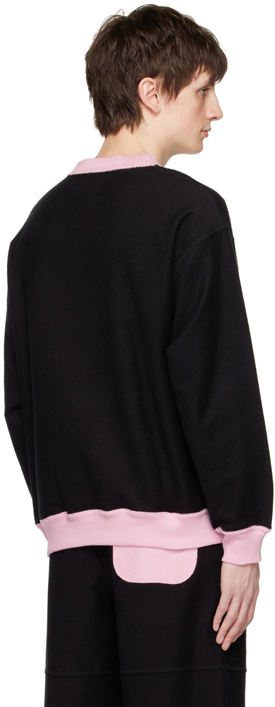 Rassvet - Pull molletonné noir à image à logo brodée