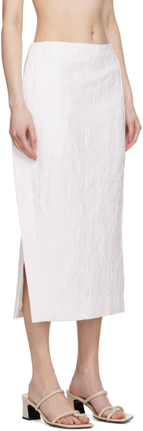 Co - Jupe midi blanche à fentes