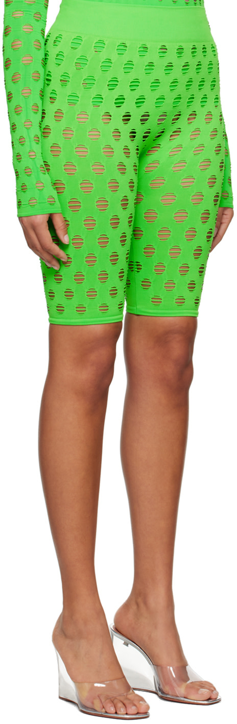Maisie Wilen - Short vert à perforations