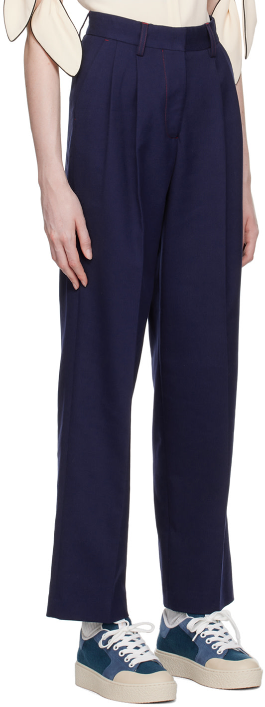 See by Chloé - Pantalon ample bleu marine