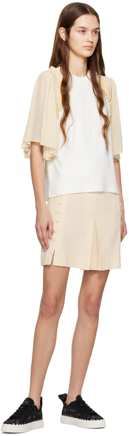 See by Chloé - Minijupe beige à boutons
