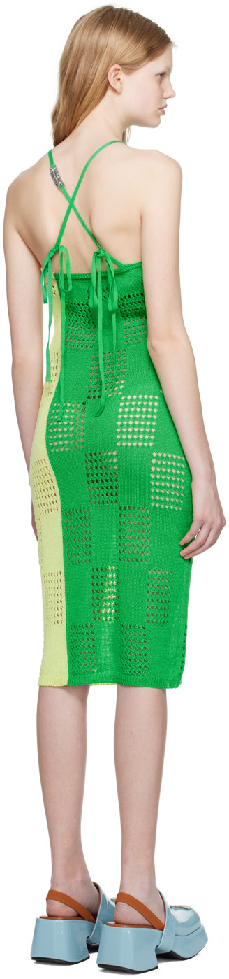 Andersson Bell - Robe midi Keira vert et jaune