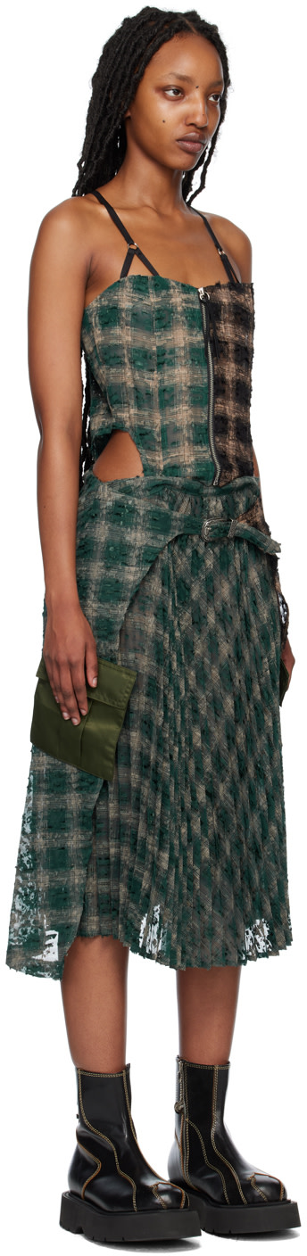 Andersson Bell - Robe midi Maja verte