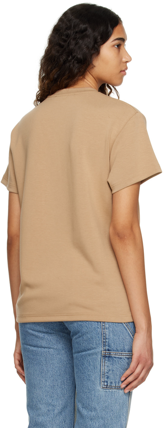Andersson Bell - T-shirt brun clair à logo brodé