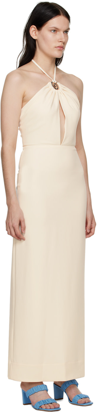 Staud - Robe midi Abigail blanc cassé