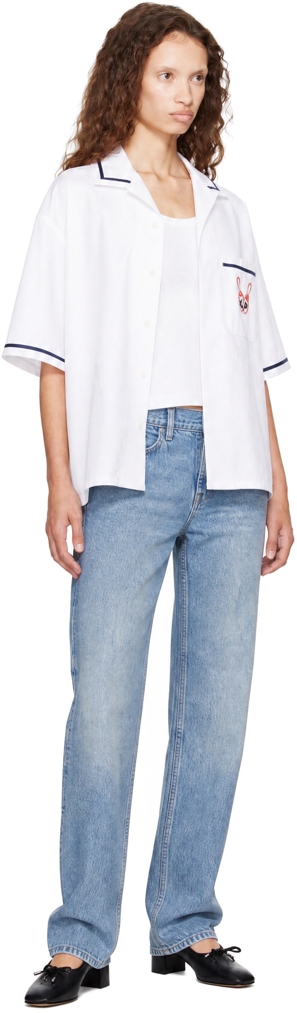 Kenzo - Chemise de bowling blanc