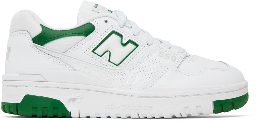 New Balance - Baskets 550 blanc et vert