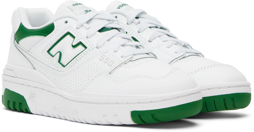 New Balance - Baskets 550 blanc et vert