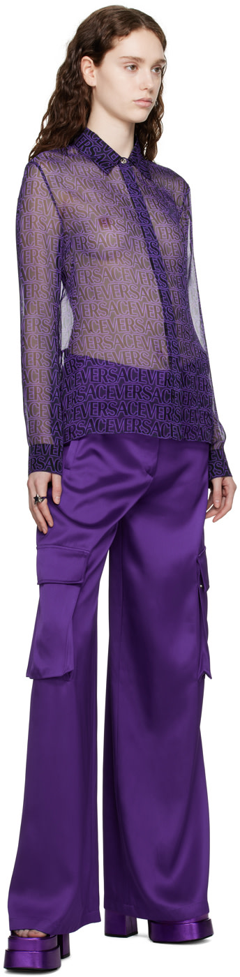 Versace - Pantalon ample mauve