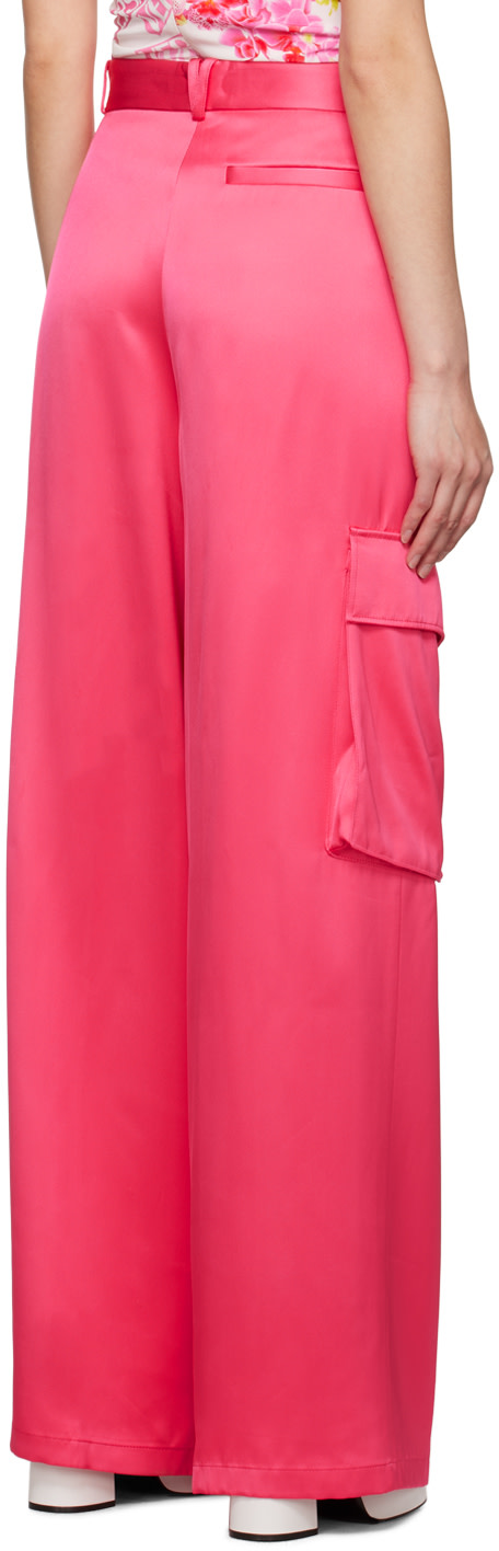 Versace - Pantalon rose à poches cargo