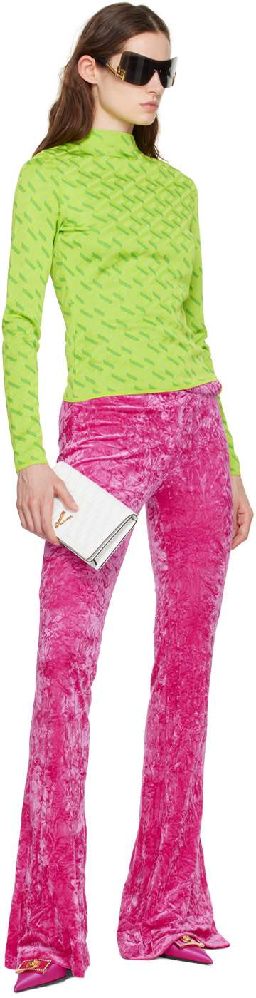 Versace: Green La Greca Sweater | SSENSE