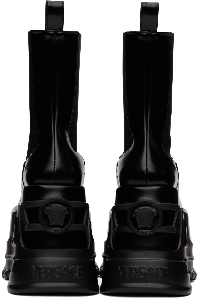 Versace - Bottes Anthem noires à Méduses