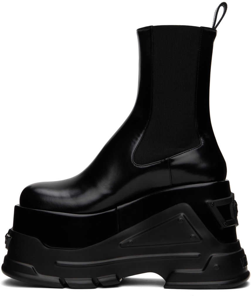 Versace - Bottes Anthem noires à Méduses