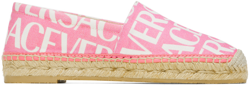 Versace - Espadrilles roses à motif à logo