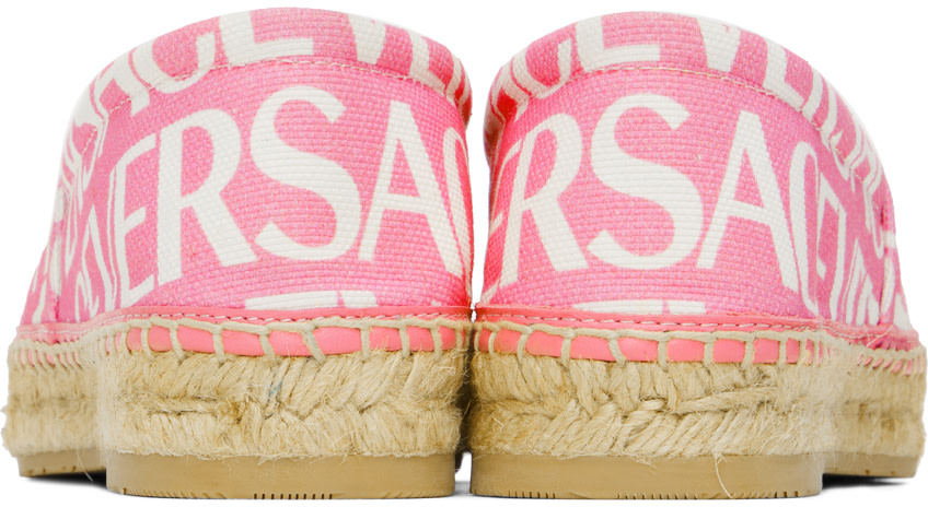 Versace - Espadrilles roses à motif à logo