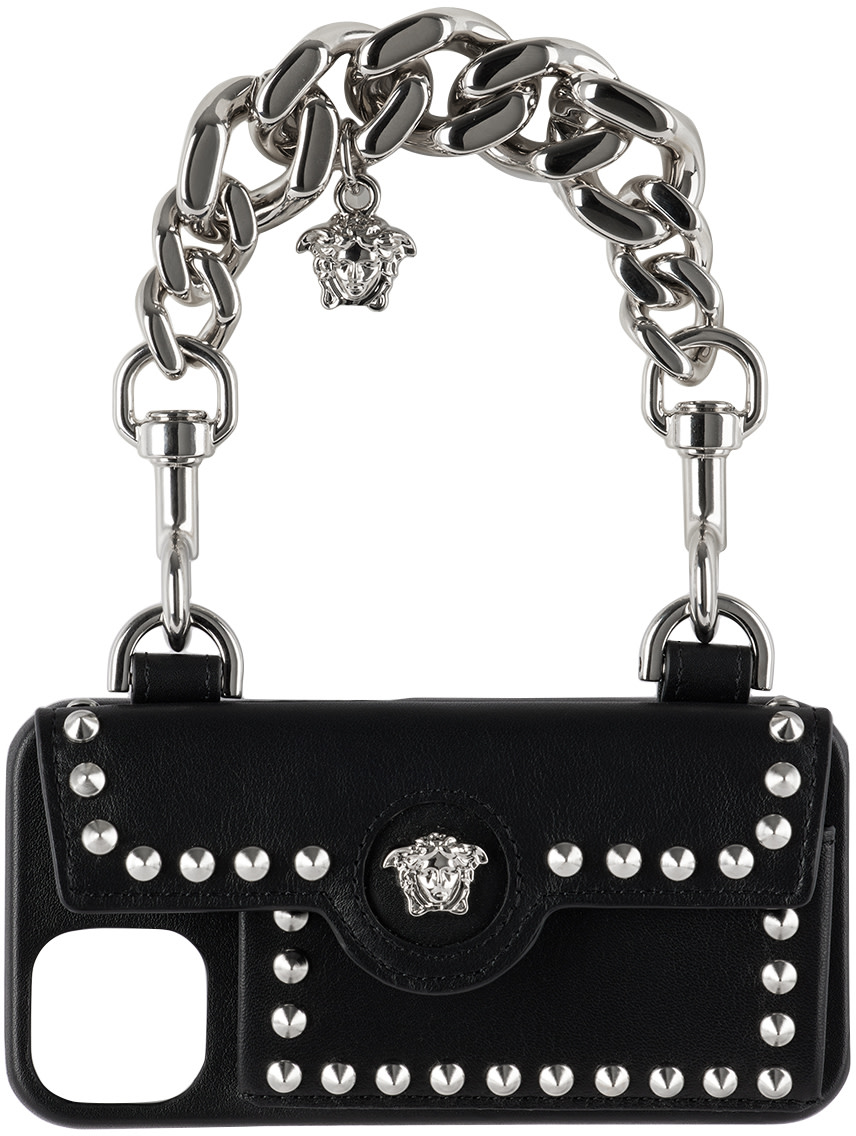 Versace - Black Medusa Chain iPhone 13 Pro Case