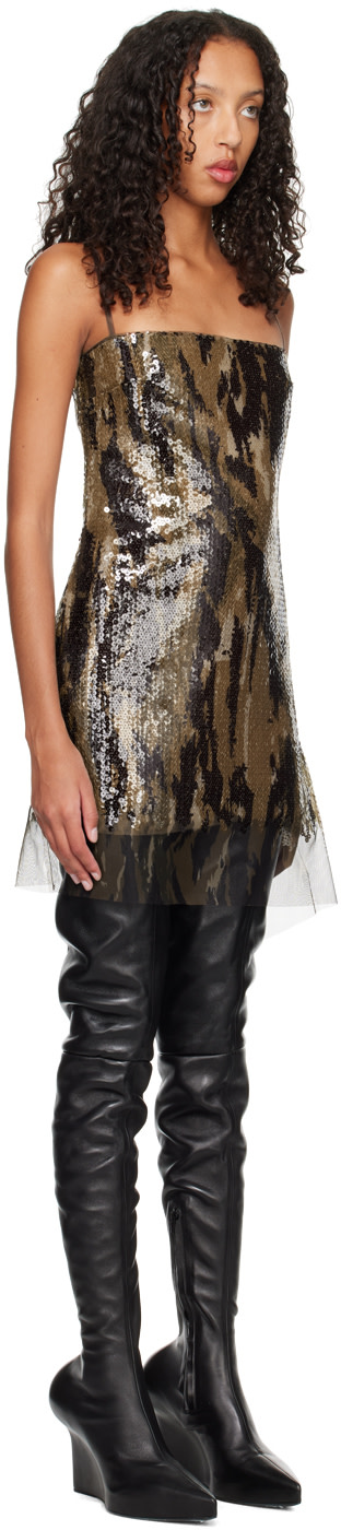 Dion Lee - Robe courte Vertical Horizon brune