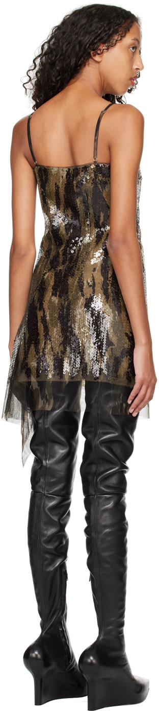 Dion Lee - Robe courte Vertical Horizon brune