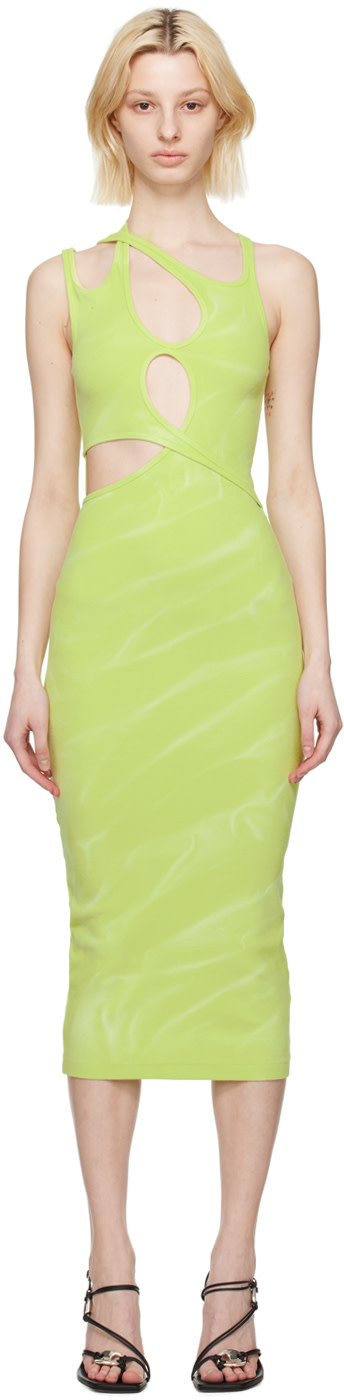 Dion Lee - Robe midi Interlink verte