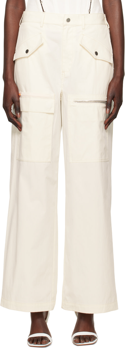 Dion Lee - Pantalon décontracté blanc cassé