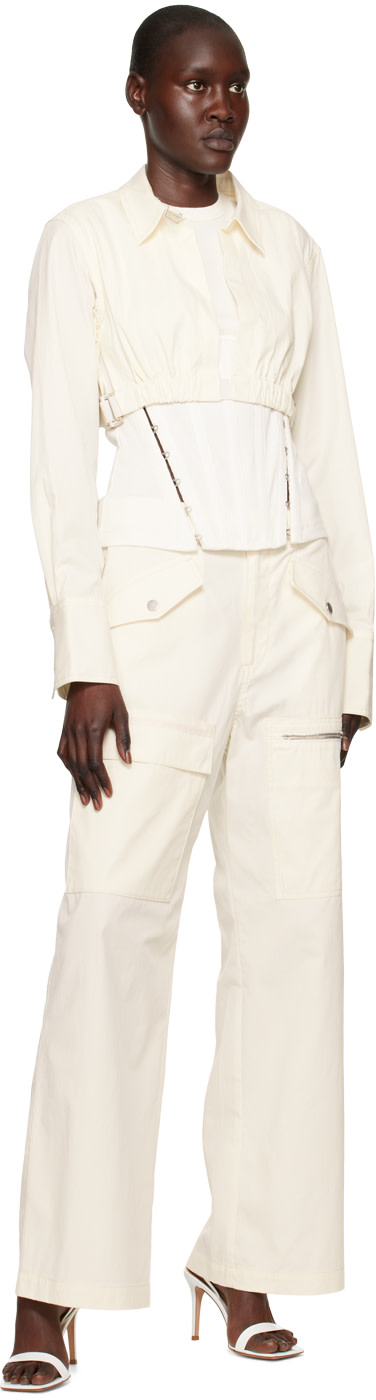 Dion Lee - Pantalon décontracté blanc cassé