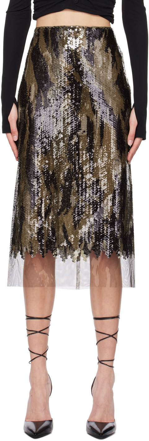 Dion Lee - Jupe midi Horizon brune
