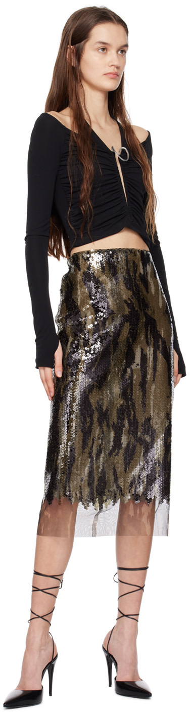 Dion Lee - Jupe midi Horizon brune